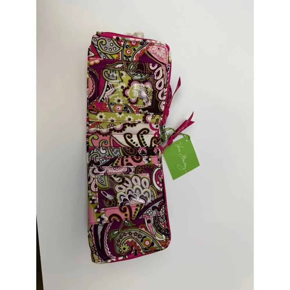 Vera Bradley Very Berry Paisley Wallet Cosmetic Case Wristlet – NWT - Picture 5 of 6